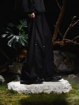 RELABEL 24AW クリサリス - サイレンス マチェーテ カット アンド プリーツ 立体プリーツ デコンストラクト スーツ パンツ