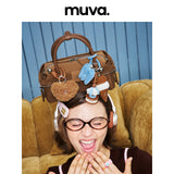 muva. 本革 オイルワックスレザー バイカー風 ショルダーバッグ