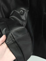 メットボタンクラックレザージャケット