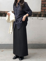 #Basic Rayon Loose Fit Shirt (4color)