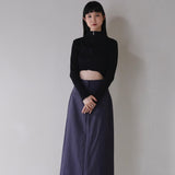 zip cropped knit