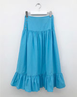 Liang button frill long skirt (4color)