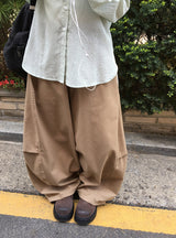 [unisex] ハビンジバルーンストリングコットンバンドパンツ