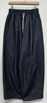 🩵5000 SOLD OUT 🥳 ❤‍🔥(DURABLE DENIM VER) ❤‍🔥 TWO PLEAT BALLOON COTTON PANTS 🖤🩵 - 2 COLORS