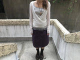 lonen button banding skirt 