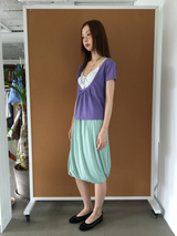Draped balloon skirt (3color)