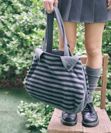 CHUBBY CAT EAR STRIPE BAG