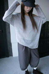 soft slub loose knit top(2colors)