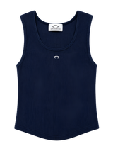HORIZON RING SHORT SLEEVELESS [NAVY]