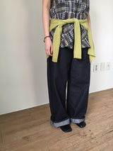 Soleil Plaid Camisole Blouse (2color)