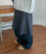 Detney Pintuck Denim Wide Brushed Pants XL