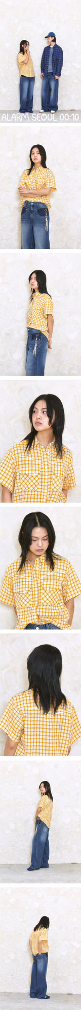 ALARM ラインウェスタンシャツ (YELLOW)