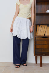 Wave frill skirt_ivory