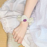 star button scrunchie green
