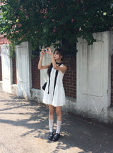Soi Nylon Balloon Sleeveless Mini One Piece