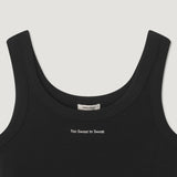 Ribbed Jersey Lettering Sleeveless T-shirt