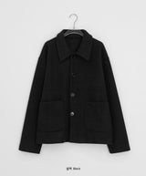 [unisex] Higgem Wool Collar Half Coat