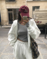[BELLIDE MADE] クッキー、ストライプフィンガーホールTシャツ