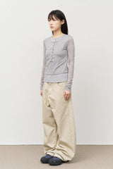 Ien Herringbone Curved Pants