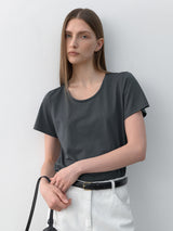 (Z-T-6823)ESSENTIAL STANDARD ROUND NECK TEE
