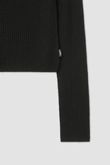 Boat Neck Cardigan / Black