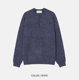  Beleries Simple Henry Neck Overfit Knit