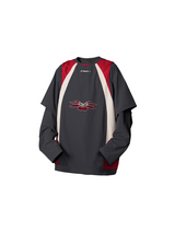 RELABEL Spatial Relations (Cover and Display) Dual-Layer Mesh-Spliced Nylon Contrast-Colour Outdoor Sports Long-Sleeved Top