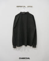 ウォッシュストライプピキュTシャツ