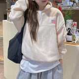 American Flag Fleece Sweat Shirt