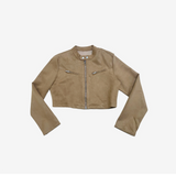 Tenon suede jacket + skirt set