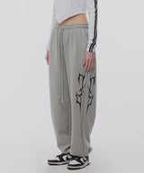 起毛 THUNDER LOGO PANTS
