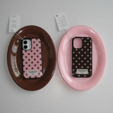 snow dot pink deep brown