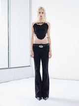 Emoha decay urban punk slim fit versatile hot girl rivet jeans
