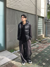 Tailed Padded Hooded Vest 3C