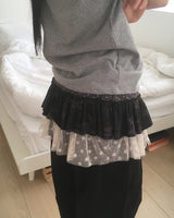 Coren Camo Dot Tiered Mini Skirt