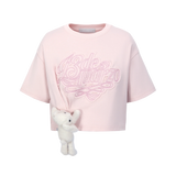 13DE MARZO Bear Logo Patch Top
