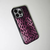 ワイルド リュクス レオパード フォンケース ベリー (BK_Epoxy)
