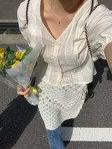 [MADE] Harmo layered knit skirt