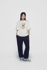 24FW BLOCK BEAR SHORT SLEEVE T-SHIRT CREAM