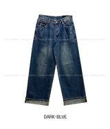 Et Wide Roll-up Denim Pants