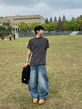 Blues Wide Denim Pants (2 Colors)