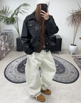 Lucal Satin Suede Zip-up