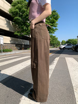 POINT BACK CLIP WIDE PANTS (3C)