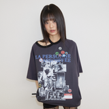 チョーカーロックTシャツ ネイビー