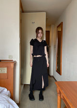 OVERLAY FOLD SKIRT