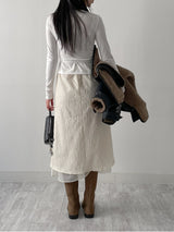 [Brushed Lining] Poe Wrap Bustier T-Shirt