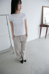 clean short sleeve half top(3colors)