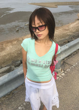 GLITTER V TEE (5color)