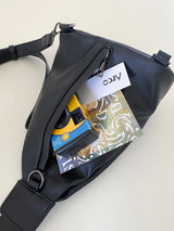 Cross leather sling bag