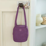 square suede bag _purple